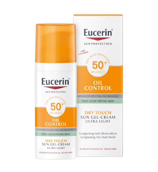 Eucerin Sun Oil Control Face Protection Sun Cream for Oily & Blemish Prone Skin SPF 50+, 50ml