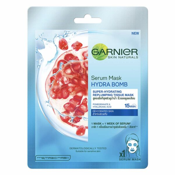 Garnier Hydra Bomb Hyaluronic Acid Pomegranate Hydrating Sheet Mask