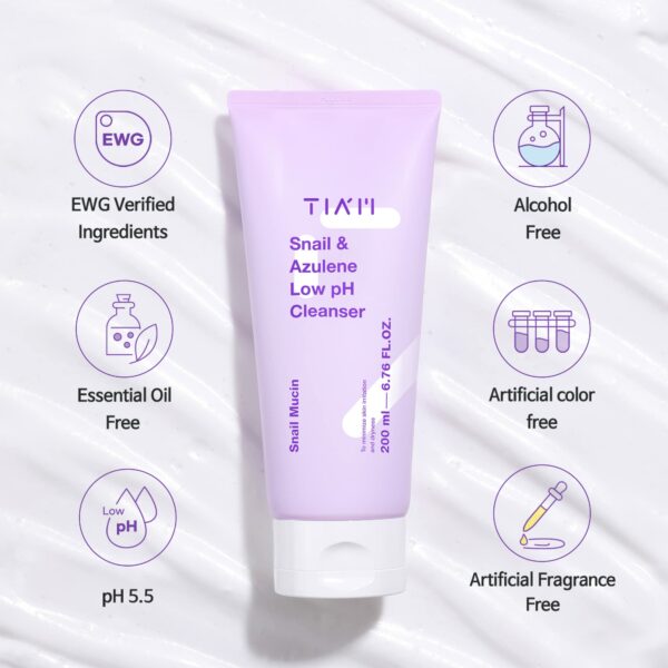 Tiam Snail & Azulene Low pH Cleanser - Image 2